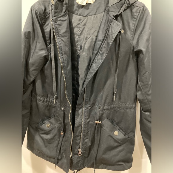 L.O.G.G. Label of Graded Goods Black Utility Jacket- Drawstring Waist and Hood 4 - Picture 4 of 13